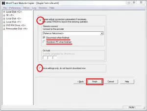 adjust-connection-parameters-for-HTTrack-website-copier