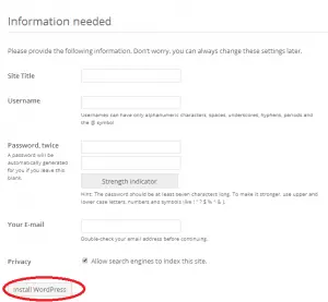 blog-information-for-wordpress-installation