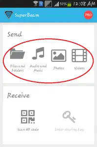 download-Super-beam-android-application-from-google-playstore-to-share-audio-video-music-files-folders-among-android-device