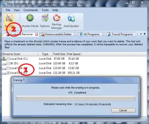 Evidence-remover-using-revo-uninstaller-pro